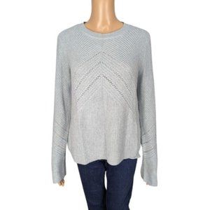 Lucky Brand Layered Chiffon Hem Sweater M